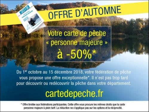 Carte de pêche offre automne 2018